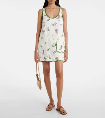 Play embroidered linen minidress | Alémais