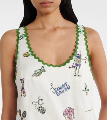 Play embroidered linen minidress | Alémais