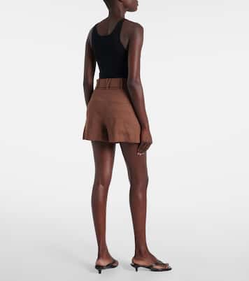 Piper束带亚麻混纺短裤 | Veronica Beard