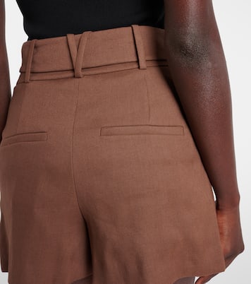 Piper束带亚麻混纺短裤 | Veronica Beard