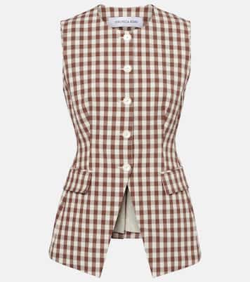 Lois 깅엄 시어서커 탑 | Veronica Beard