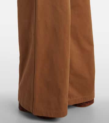 Pantalones anchos de lona de tiro alto | Chloé