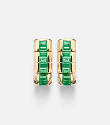 Boucles d’oreilles Chains en or 18 ct et émeraudes | Shay Jewelry