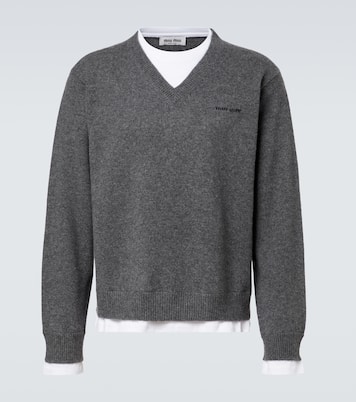 Layered cashmere sweater | Miu Miu