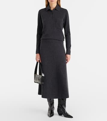 Wool and cashmere midi skirt | Jardin des Orangers