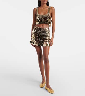 Top raccourci à sequins | Rabanne