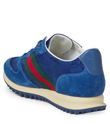 Web Stripe GG Canvas and suede sneakers | Gucci Kids
