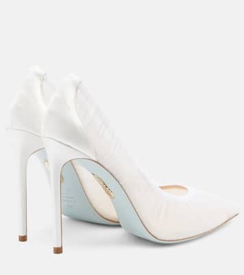 Voile 105 satin-trimmed tulle pumps | Aquazzura