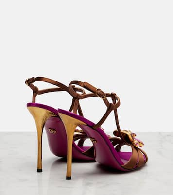 Keira 2.0 embellished satin sandals | Dolce&Gabbana