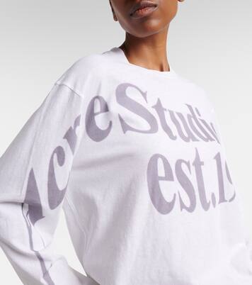 Oversized cotton-blend jersey T-shirt | Acne Studios