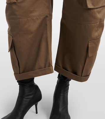 Pama cropped cotton twill barrel-leg cargo pants | Acne Studios