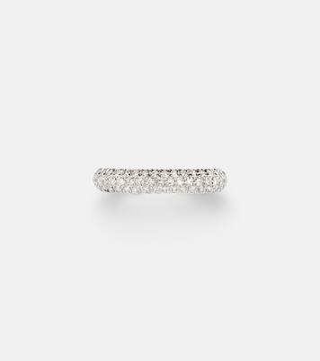 Jumbo 18kt white gold (750/1000) ear cuff with diamonds | Shay Jewelry