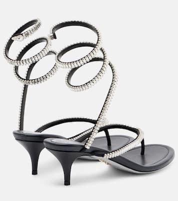 Embellished satin thong sandals | Rene Caovilla