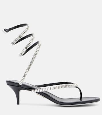 Embellished satin thong sandals | Rene Caovilla