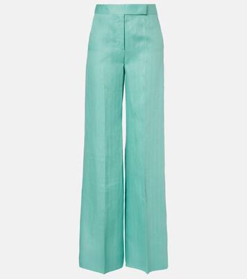 Weite High-Rise-Hose Deserto aus Leinen | Max Mara