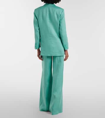 Weite High-Rise-Hose Deserto aus Leinen | Max Mara