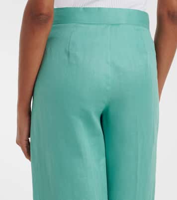 Weite High-Rise-Hose Deserto aus Leinen | Max Mara
