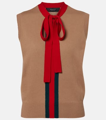 Top Web Stripe aus Kaschmir | Gucci