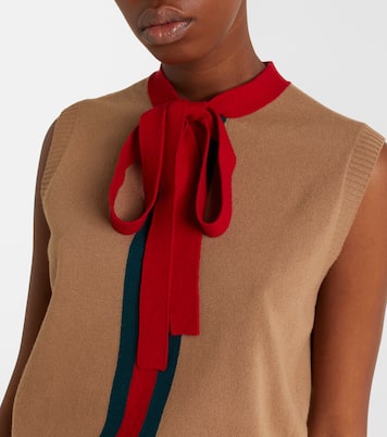 Top Web Stripe aus Kaschmir | Gucci