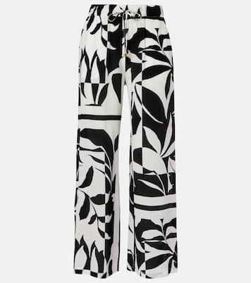 Voto printed silk palazzo pants | Max Mara