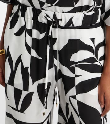 Voto printed silk palazzo pants | Max Mara