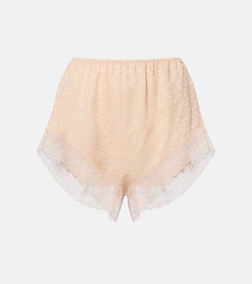 Lace-trimmed silk jacquard shorts | Chloé