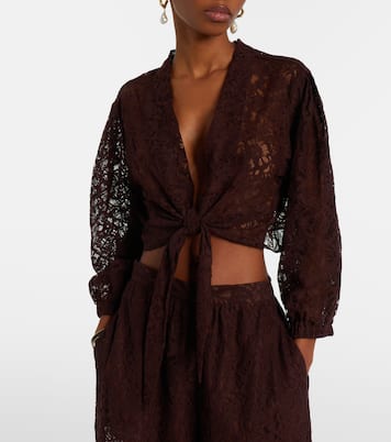 Cropped-Top aus Spitze | Adriana Degreas