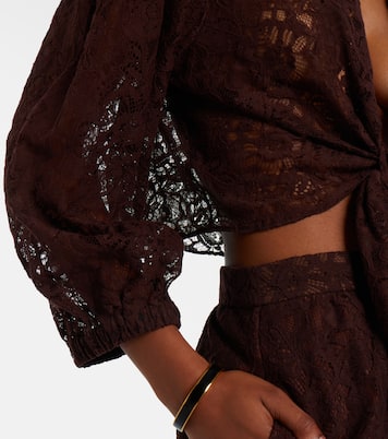 Cropped-Top aus Spitze | Adriana Degreas