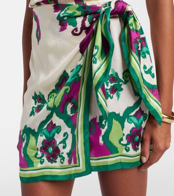 Aya printed halterneck minidress | Poupette St Barth