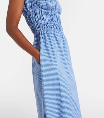 Vestido midi de algodón a rayas | Altuzarra