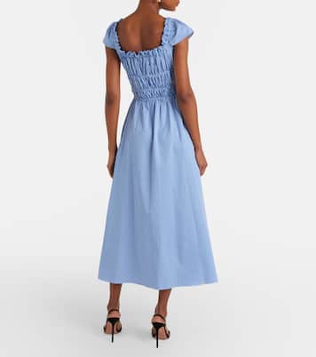 Vestido midi de algodón a rayas | Altuzarra