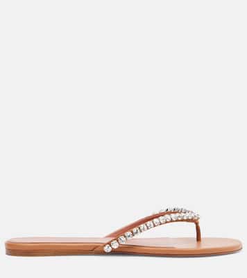 Sandalias Gigi de piel con cristales | Amina Muaddi