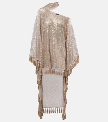 Trebbia asymmetric sequined mesh kaftan | Taller Marmo
