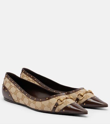 Ballerines Savoy Horsebit à finitions en cuir | Gucci