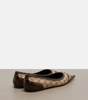 Ballerines Savoy Horsebit à finitions en cuir | Gucci