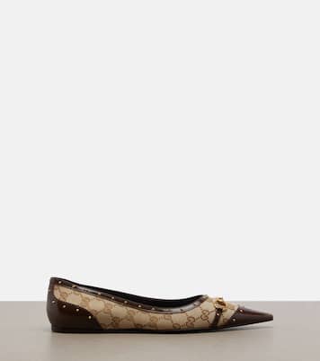 Ballerines Savoy Horsebit à finitions en cuir | Gucci