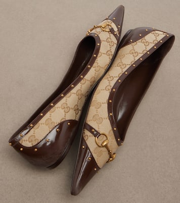 Ballerines Savoy Horsebit à finitions en cuir | Gucci
