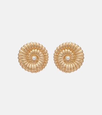 Faux pearl-embellished earrings | Self-Portrait