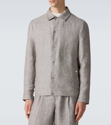 Hemdjacke aus Hanf und Leinen | Brunello Cucinelli