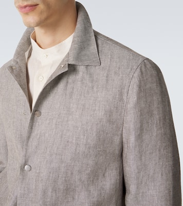 Hemdjacke aus Hanf und Leinen | Brunello Cucinelli