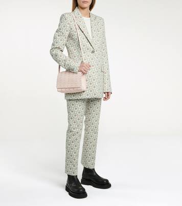 Pantalon droit à taille basse en jacquard de coton mélangé | Rabanne