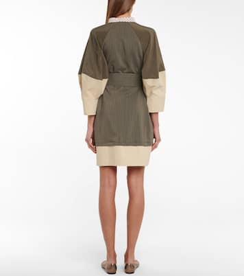 Belted silk-blend poplin minidress | Chloé
