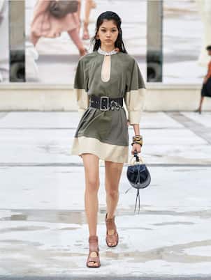 Belted silk-blend poplin minidress | Chloé