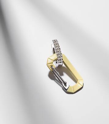 Einzelner Ohrring Chiara Small aus 18kt Weißgold mit Diamanten | Eéra