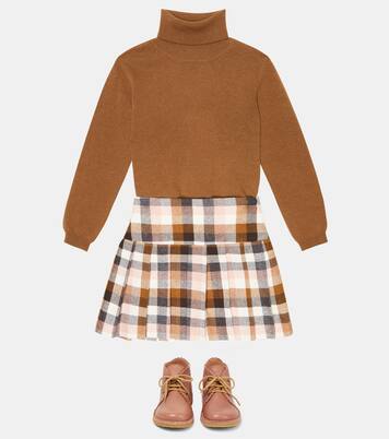 Jupe en coton mélangé à carreaux | Il Gufo