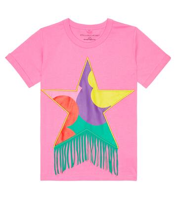 Fringe-trimmed cotton T-shirt | Stella McCartney Kids