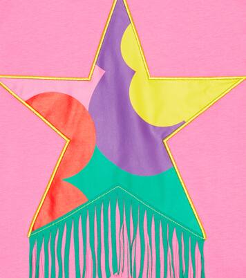 Fringe-trimmed cotton T-shirt | Stella McCartney Kids