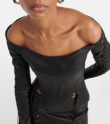 Bustier-Top aus Leder | Dion Lee