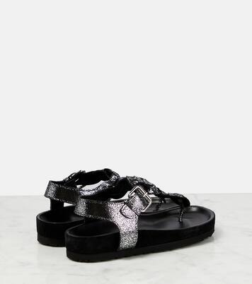 Sandalen Brook aus Metallic-Leder | Isabel Marant
