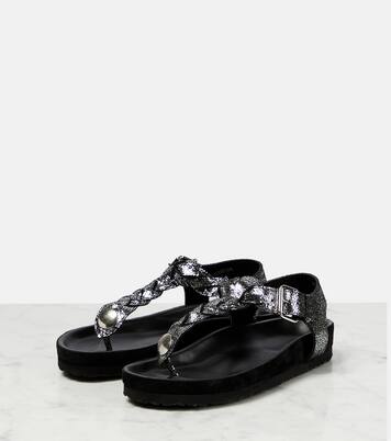 Sandalen Brook aus Metallic-Leder | Isabel Marant